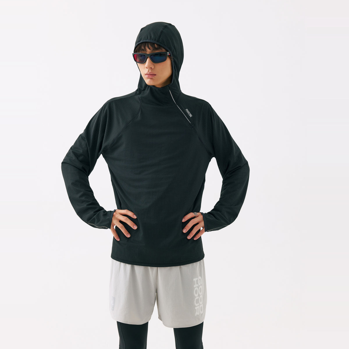 Airflow Mesh Half-Zip Hoodie