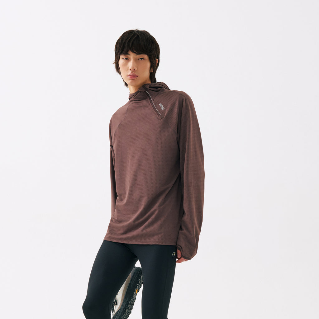 Airflow Mesh Half-Zip Hoodie