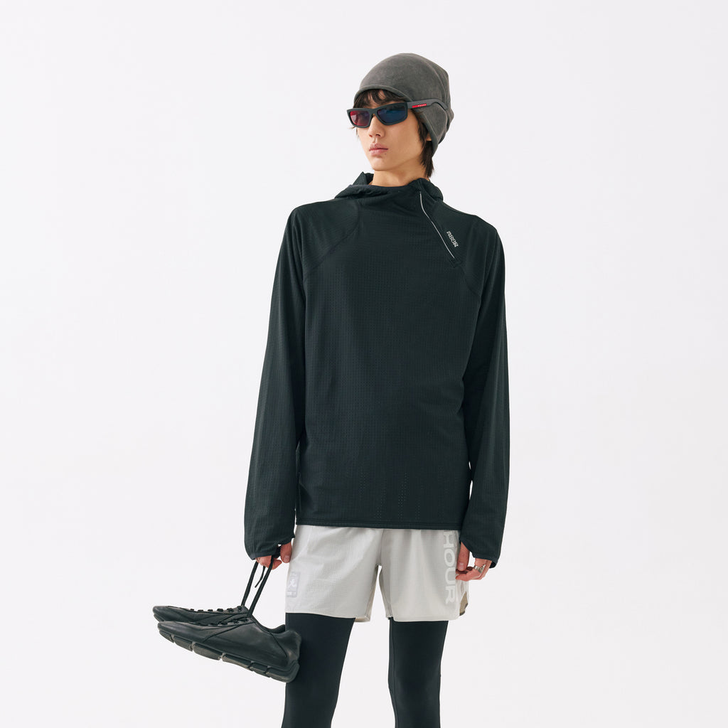 Airflow Mesh Half-Zip Hoodie