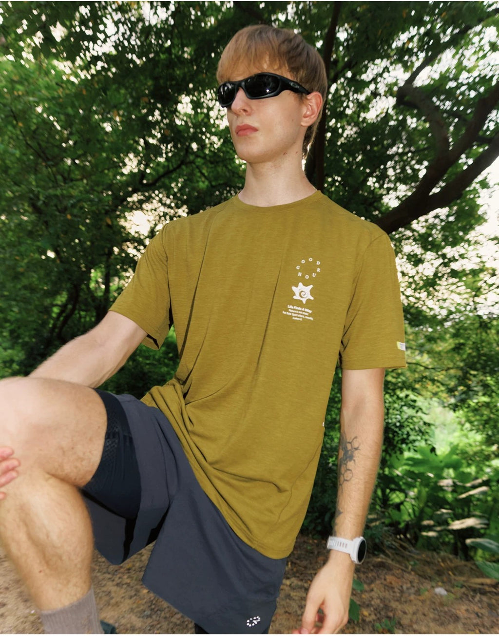 Grid-Knit Antibacterial Tee