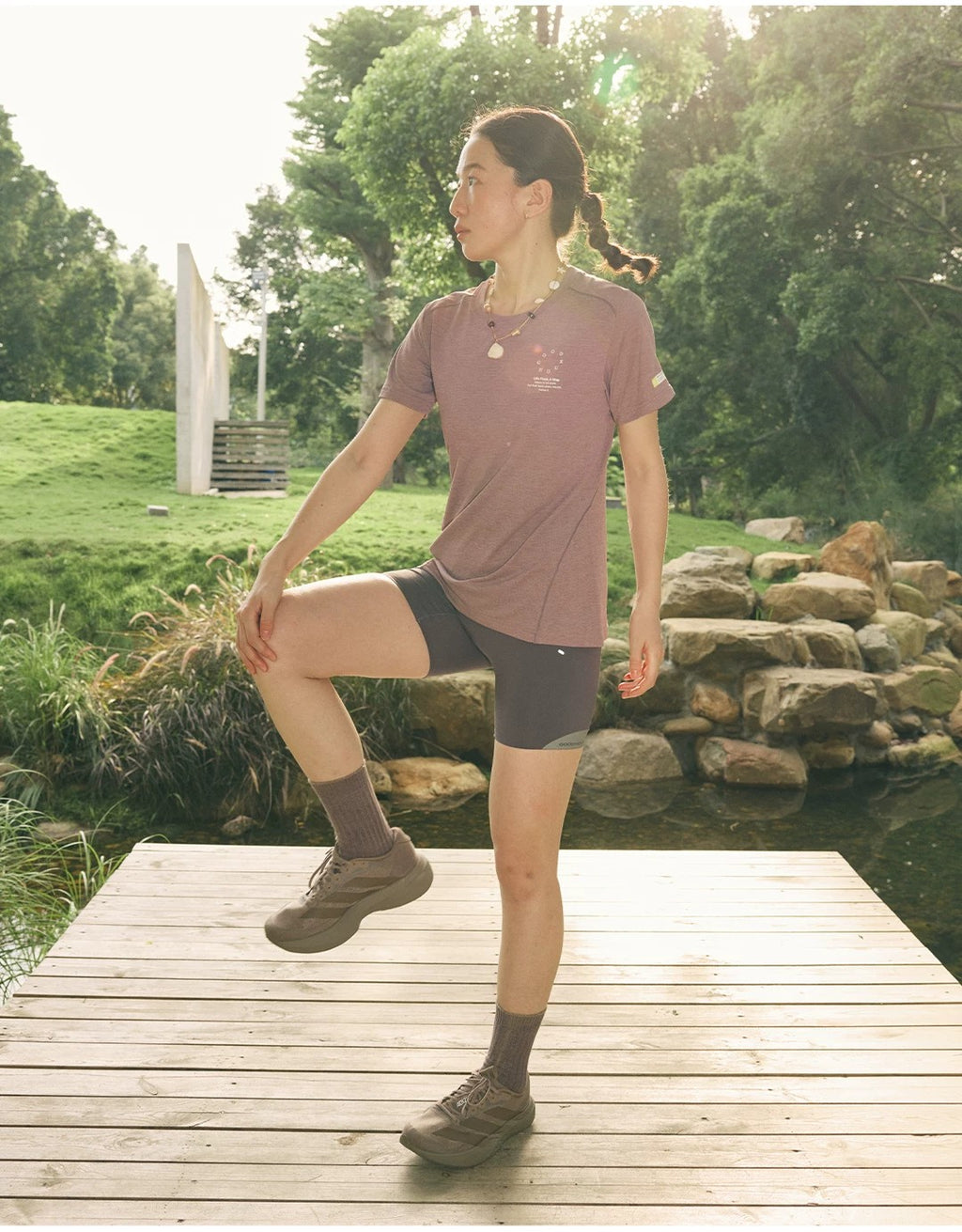 Women's Grid-Knit Antibacterial Tee