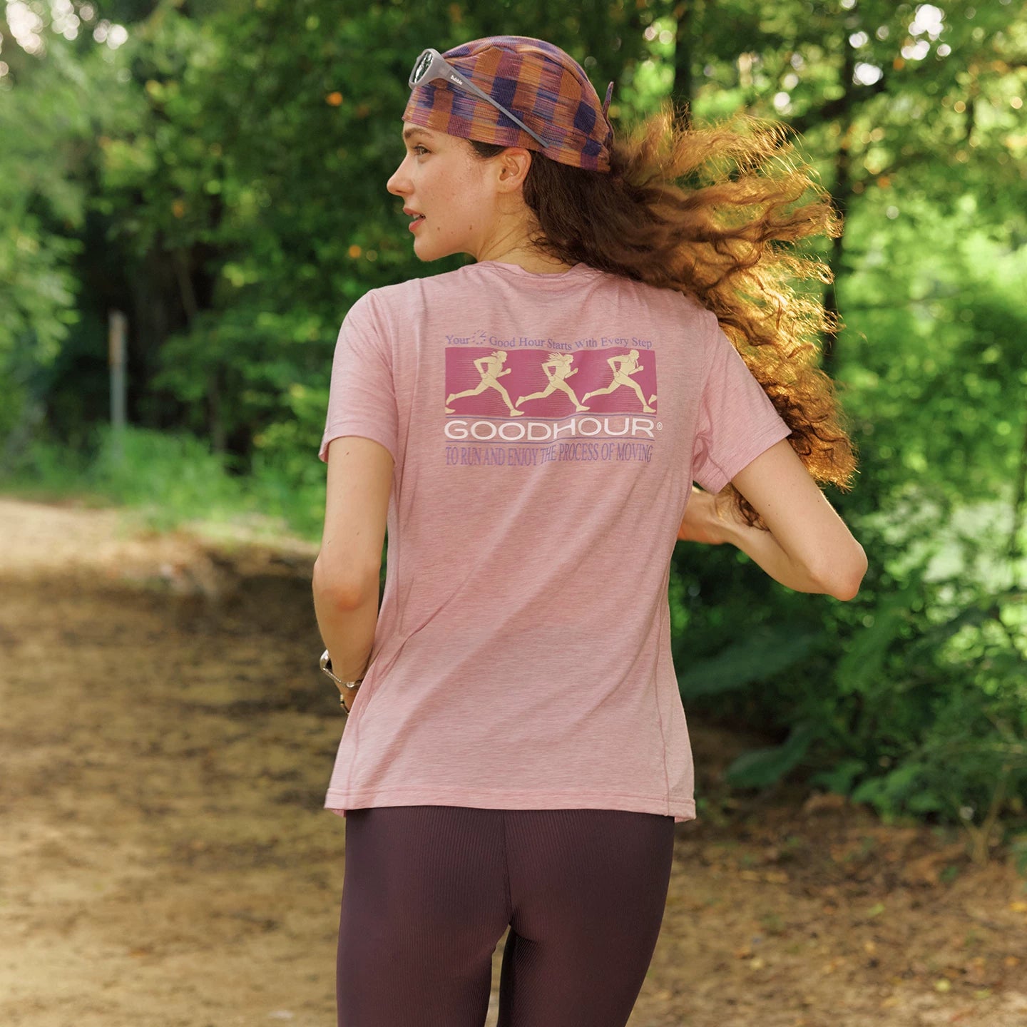GOODHOUR Runner Wool Tee in pink